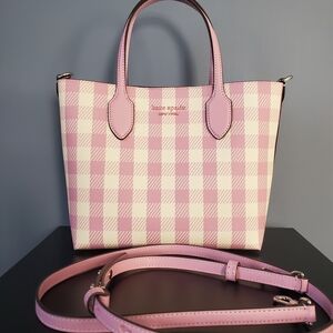 Kate Spade Bleecker Gingham Medium Crossbody. New With Tag. Dust Bag Included.